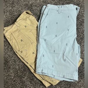 Men's Blue and Kahki Aeropostale shorts bundle